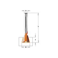 Фреза ласточкин хвост 14гр. S=8 D=12,7x12,7 CMT 918.127.11
