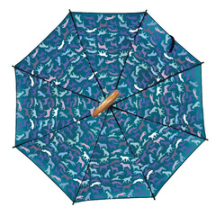 Зонт "Силуэты в синей палитре"