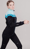 Детский утеплённый лыжный костюм Nordski Jr. Drive black-mint с высокой спинкой