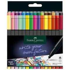 Qələm gel 0.4 liner 30rəng 151630 Faber Castell