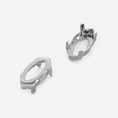 Оправа (цапы) для кристаллов Маркиз (Marquise Fancy Stone) 10*5мм, родирование