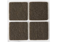 STAYER 25 х 25 мм, самоклеящиеся, фетровые, 4 шт, коричневые, мебельные накладки (40912-25)