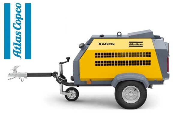 Компрессор дизельный Atlas Copco XAS 27 на дорожном шасси