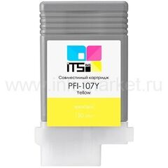 Совместимый картридж Canon PFI-107Y (Yellow Dye) 130 мл для Canon  iPF670, iPF680, iPF685, iPF770, iPF780, iPF785