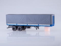 Semitrailer two-axle board MAZ-93971 blue-gray 1:43 AutoHistory