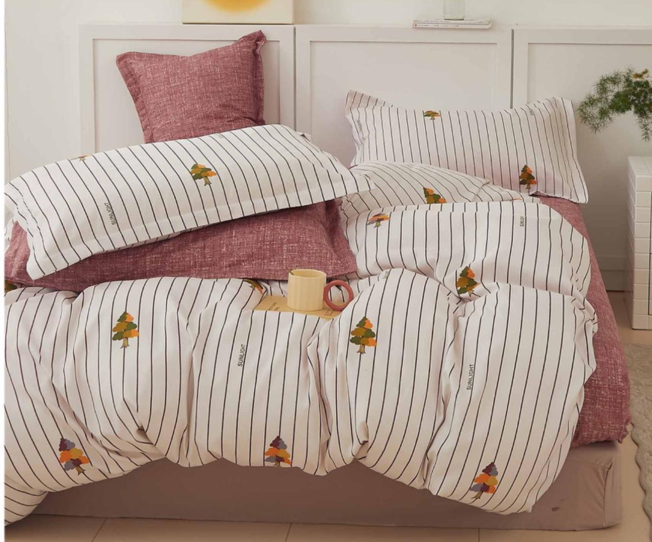 ZEPHYR HOME Двуспалка Фланель Белый с розовым