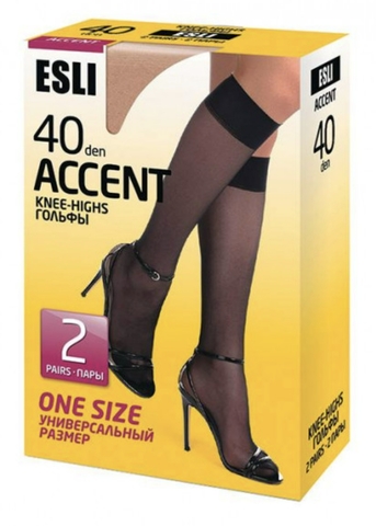 Гольфы жен п/а ACCENT 40 (2 пары) (23-25, castoro)