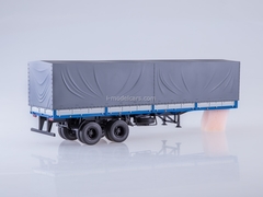 Semitrailer two-axle board MAZ-93971 blue-gray 1:43 AutoHistory