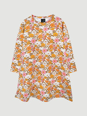 Платье трапеция Mjölk Happy Flowers, с длинным рукавом