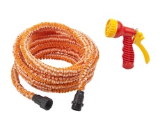 GRINDA PS-22, удлиняющийся шланг 7.5 - 22.5 м, пистолет поливочный, коннекторы, поливочный набор (428496-22)