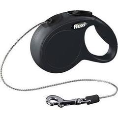 Flexi поводок-рулетка New Classic XS (до 8 кг) 3 м трос (черная)