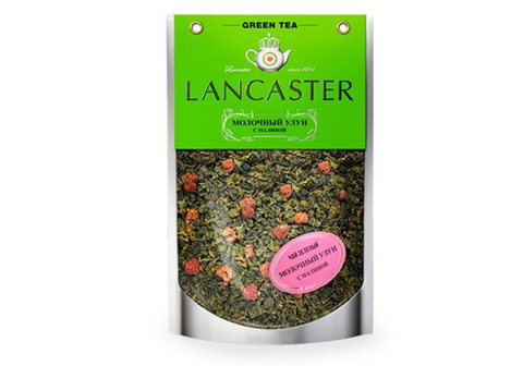 Чай "LANCASTER" зелёный листовой Молочный улун с малиной, 100г