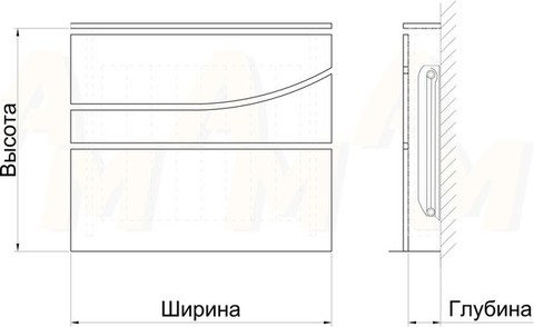 Экран на батарею 