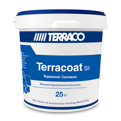Terraco Terracoat BT Silicone/Террако Терракоат БТ Силикон декоративное покрытие на силиконовой основе с песчаной текстурой