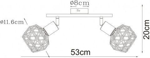 Настенно-потолочный светильник SOSPIRO A6141AP-2AB