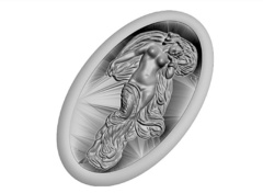 Силиконовый молд Камея большая № 2257