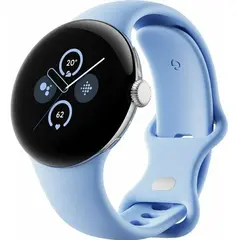 Умные часы Google Pixel Watch 2, Wi-Fi + LTE, «серебристый» корпус, ремешок голубого цвета