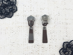 Бегунок для металлических молний, автомат Т8, тёмный никель