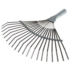 Грабли веерные, пластинчатые, метал.основа, 20 зуб, без черенка, 66-1-102