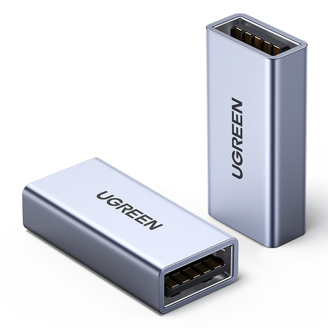 USB-хаб UGREEN US381 USB3.0 A/F to A/F Adapter Aluminum Case, серый