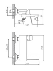 Смеситель для ванны HAIBA HB60533-3 графит