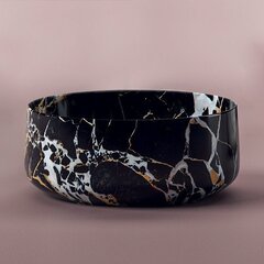 ArtCeram Cognac COL001 48 00 Раковина, Artceram, Cognac, ширина, мм-420, глубина, мм-420, высота, мм-160, тип установки-накладной (настольный), отверстия для смесителя-отсутствуют, без перелива, материал-керамика, цвет-Portoro gold фото