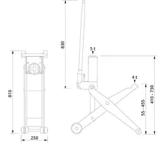 FJ 40 Домкрат для подъема погрузчиков 4/5т (Дания)