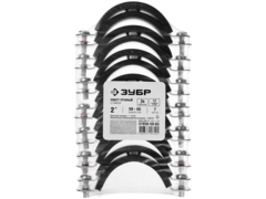 ЗУБР 2?, цинк, 7 шт, трубный хомут с гайкой (37850-59-65)