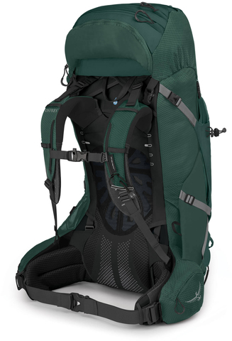 Картинка рюкзак туристический Osprey Aether Plus 60 Axo Green - 2