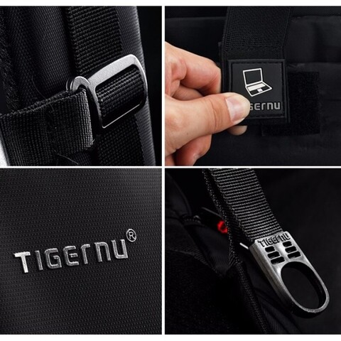 Картинка рюкзак для ноутбука Tigernu T-B3105 черно-оранжевый - 10