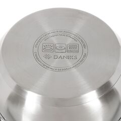 Кастрюля нерж, 2.9 л, с крыш, Daniks, Мальта, GS-01345KS-18CA, индукц