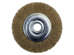 45-2-120 Щетка-крацовка дисковая, латунированная стальная проволока, посадочный d=22,2 мм, 200мм (РемоКолор)