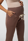 Утепленные спортивные брюки для беременных 15361 мокко