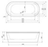 Cezares Акриловая ванна CEZARES METAURO-Central-180-80-40-W37, 180x80x40