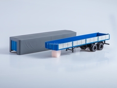 Semitrailer two-axle board MAZ-93971 blue-gray 1:43 AutoHistory