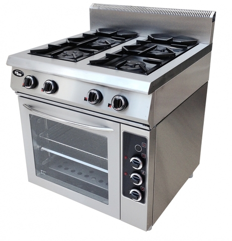 Плита газовая Grill Master (духовкой/ комби. газ+зл-во), Ф4ПДГ, 800х800х1050, 4 горелок 2-я корона