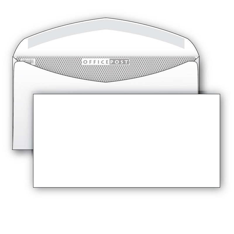 Конверт OfficePost E65 80 г/кв.м белый декстрин с внутренней запечаткой (1000 штук в упаковке)