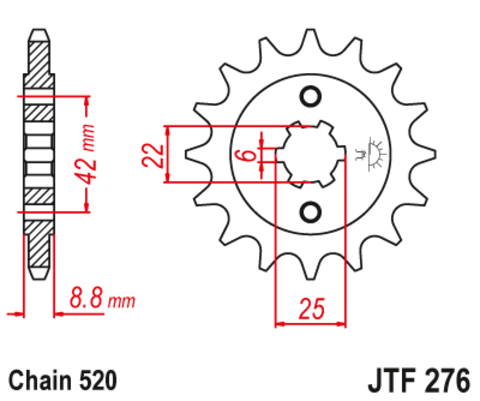 Звезда ведущая JTF276-16