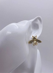 72156- Серьги пусеты МУХИ в стиле Gucci