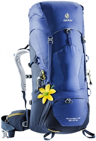 Картинка рюкзак туристический Deuter Aircontact Lite 35+10 SL Indigo-Navy - 1