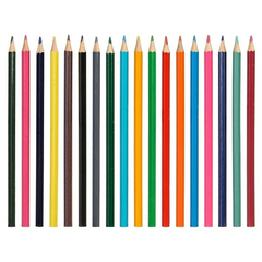 Цветные карандаши деревянные для рисования, 18 шт, MC-Basir, набор детских разноцветных карандашей "Авокадо"