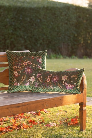 Подушка декоративная 30х60 Frati Home Floral Green зеленый