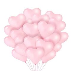 Композиция воздушных шаров "Сердца розовые" - 20 шт