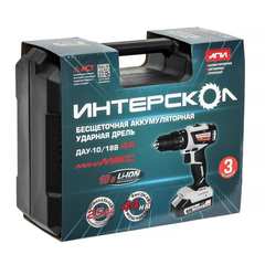 Аккумуляторная ударная дрель-шуруповерт Интерскол ДАУ-10/18В МиниМАКС (Li-Ion АПИ) в интернет-магазине ЯрТехника
