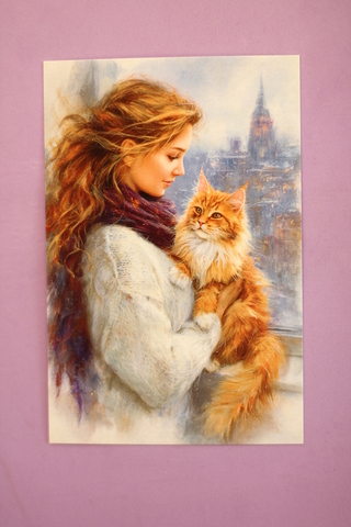 Зима, кот и снег
