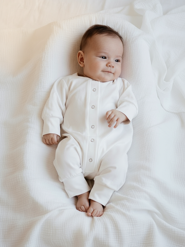 Комбинезон для новорожденного белый