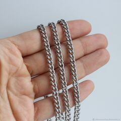 Цепочка ширина 6 мм, родий, 51 см, А215-1 (51см)