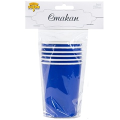 Стаканы однотонные, Синий, 250 мл, 6 шт.