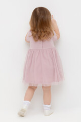 платье  для девочки  К 5858/розовый лед
