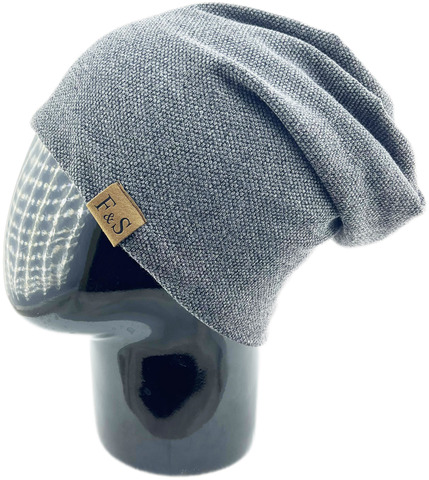 Картинка шапка-бини Skully Wear YZM-760-F grey - 6